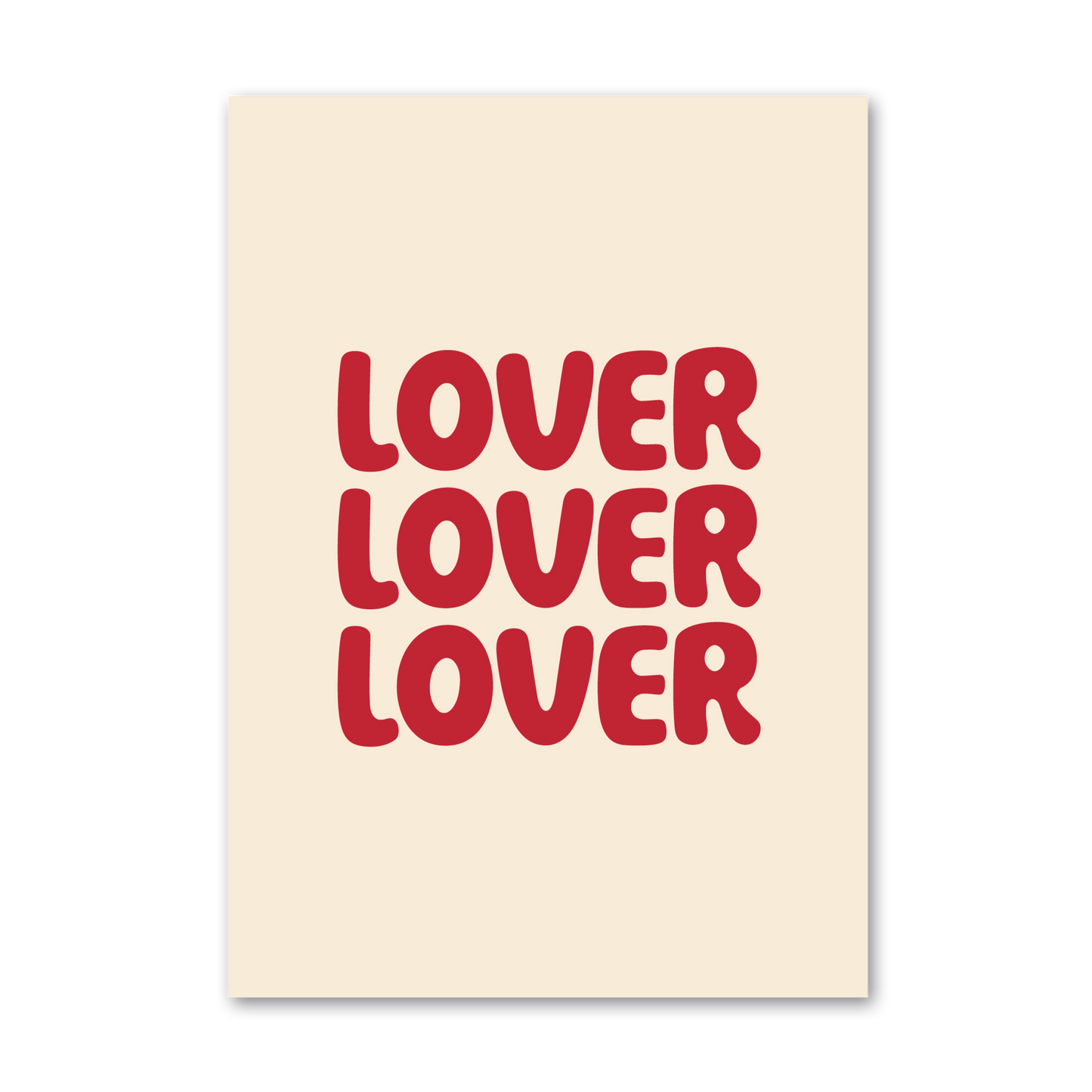 LOVER LOVER LOVER GREETING CARD