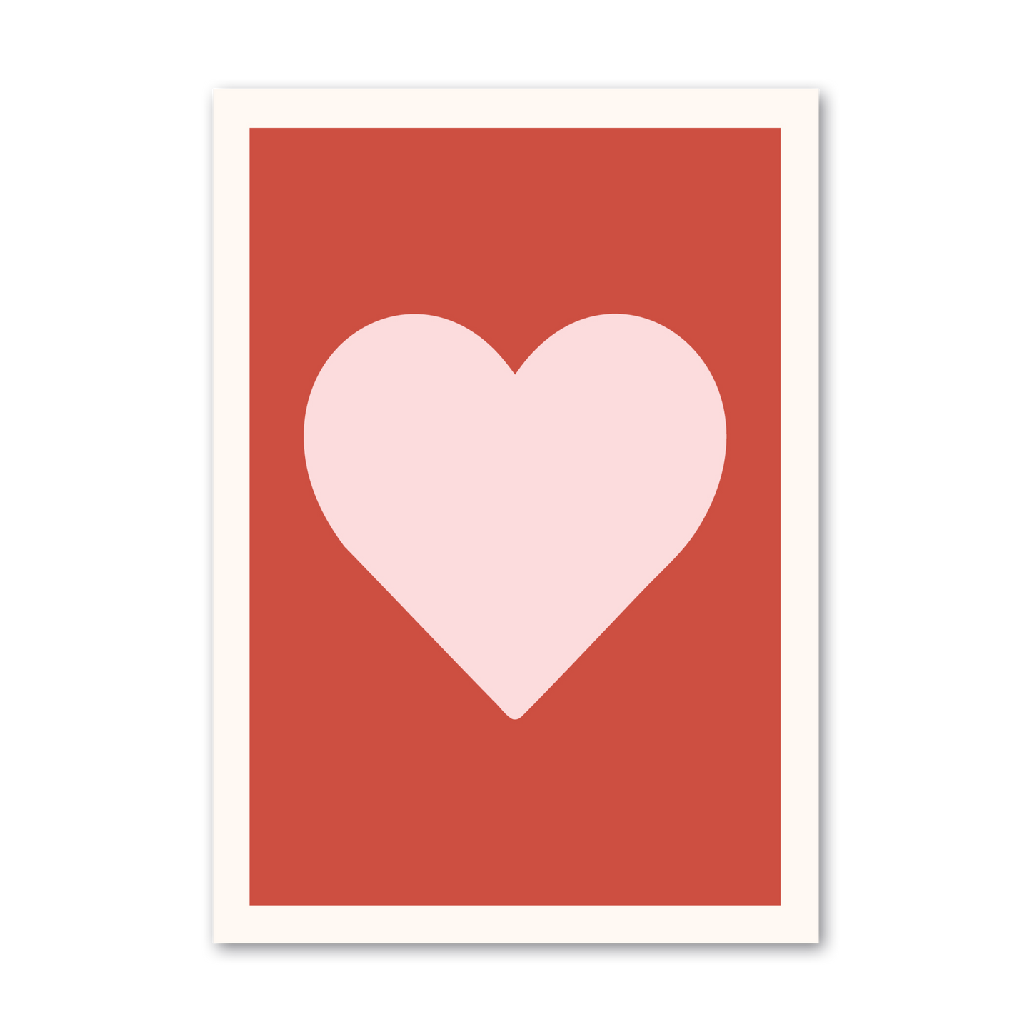 LOVE HEART GREETING CARD - RED