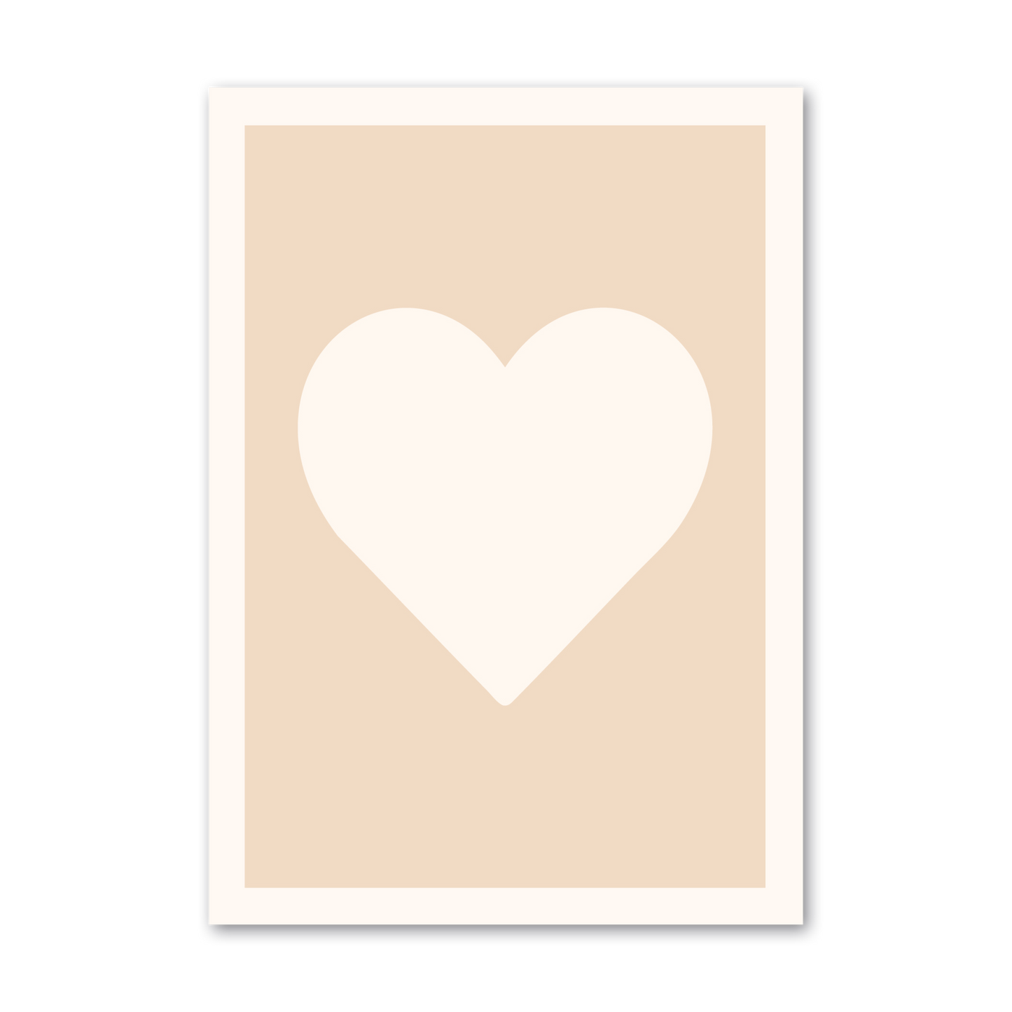 LOVE HEART GREETING CARD - OAT