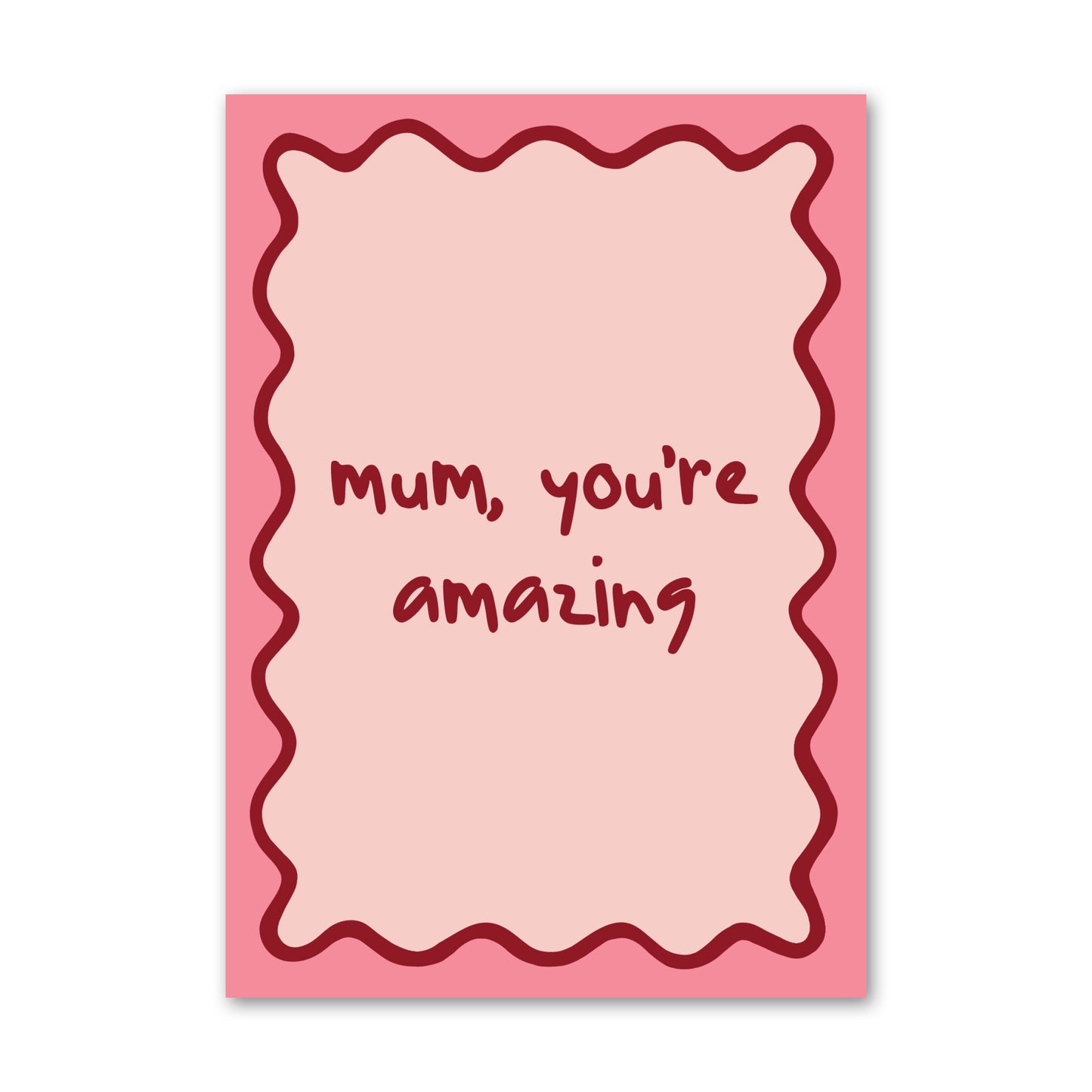 Bright and bold 'Mum you're amazing' greeting card by How Lovely, perfect for mother's day and appreciation cards