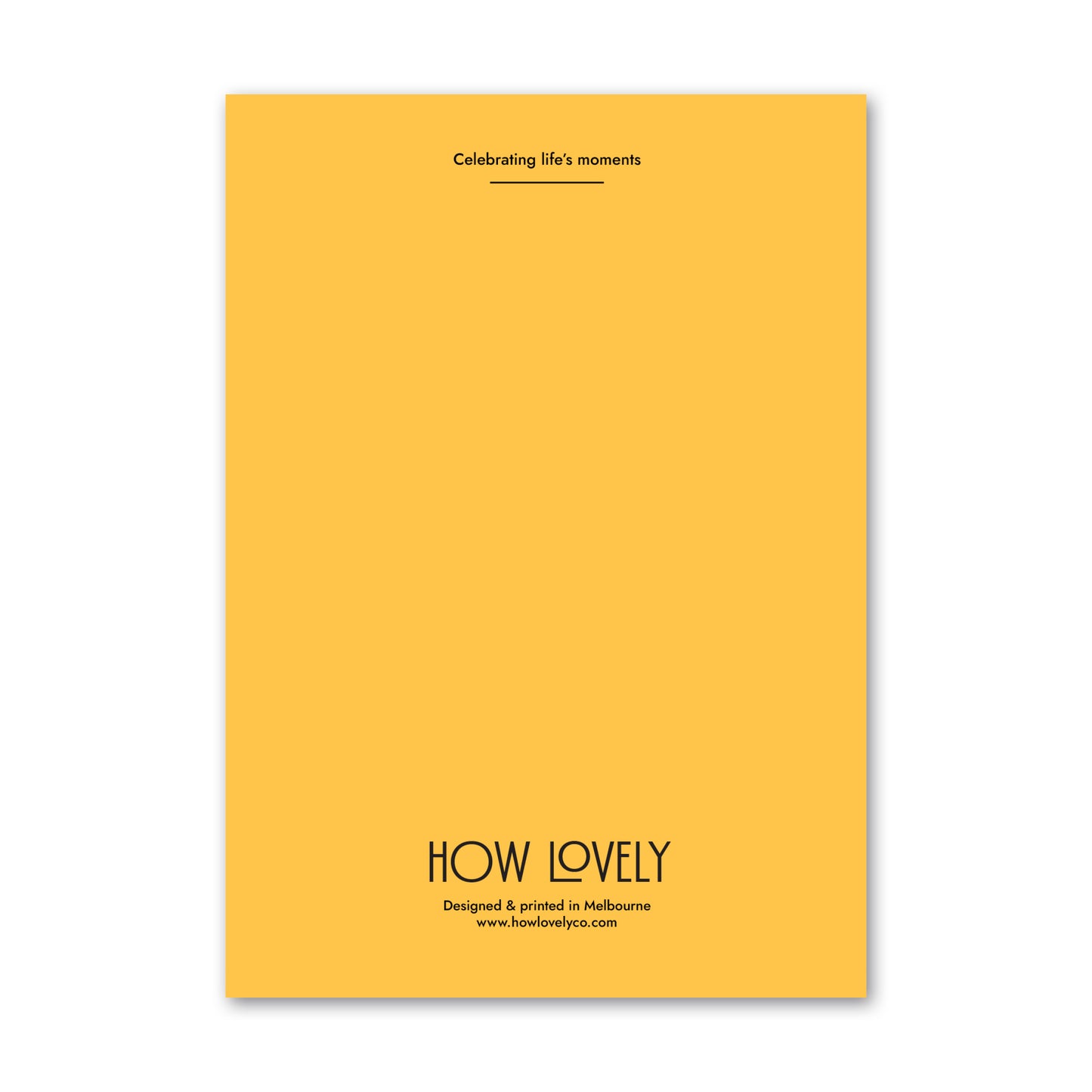 Back page of 'yay it's your bday' greeting card by How Lovely, perfect for birthdays
