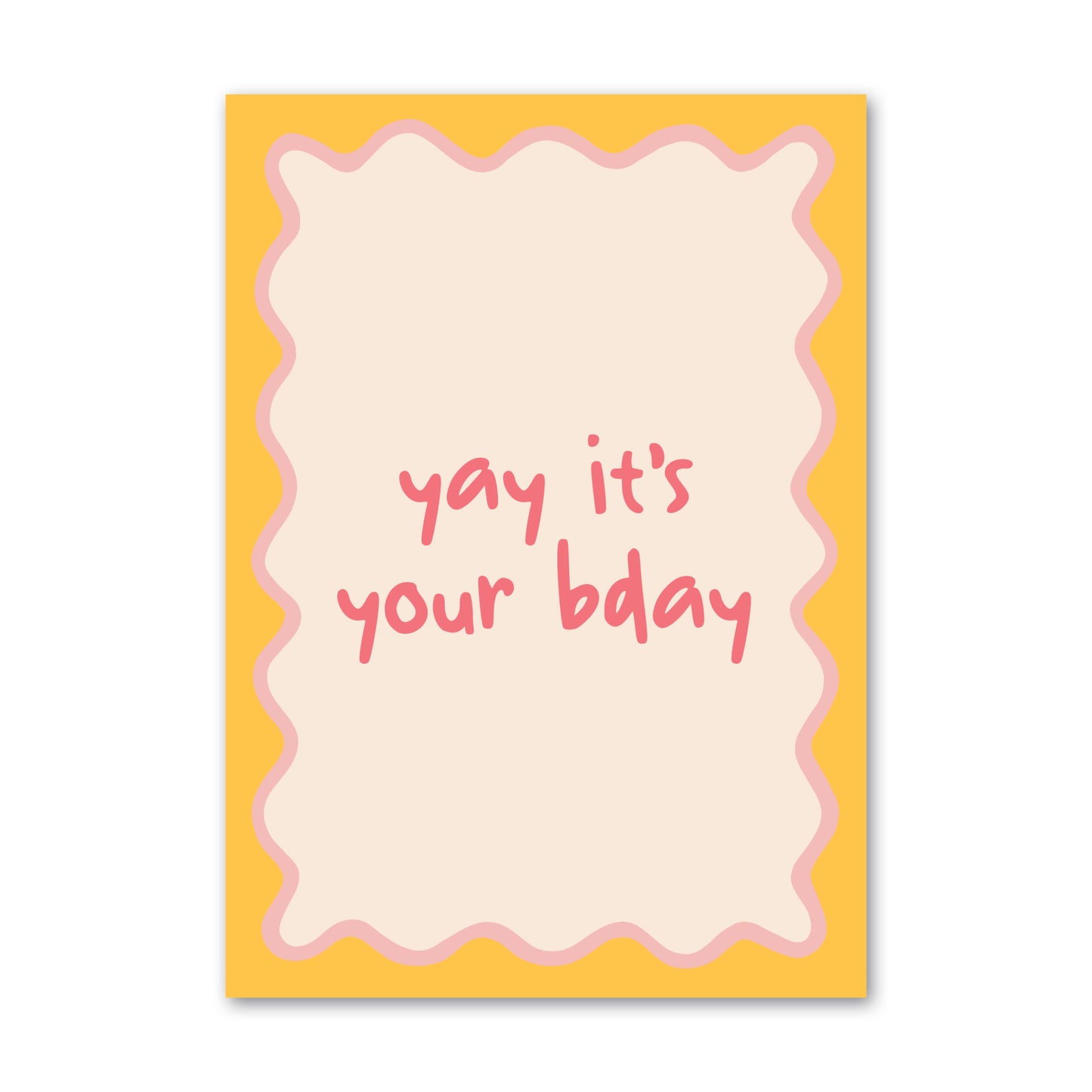 Fun 'yay it's your bday' greeting card by How Lovely, perfect for birthdays
