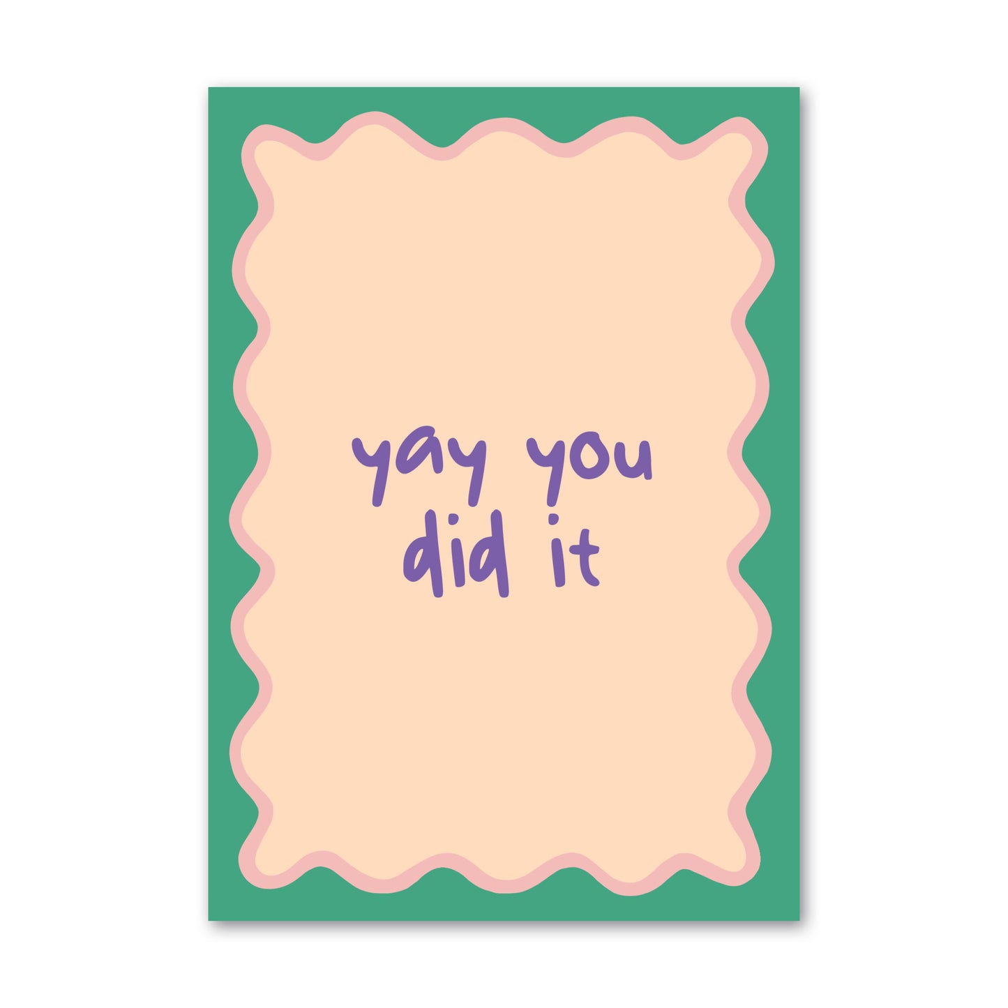 Vibrant 'yay you did it' greeting card by How Lovely, perfect for celebrating achievements, celebration moments