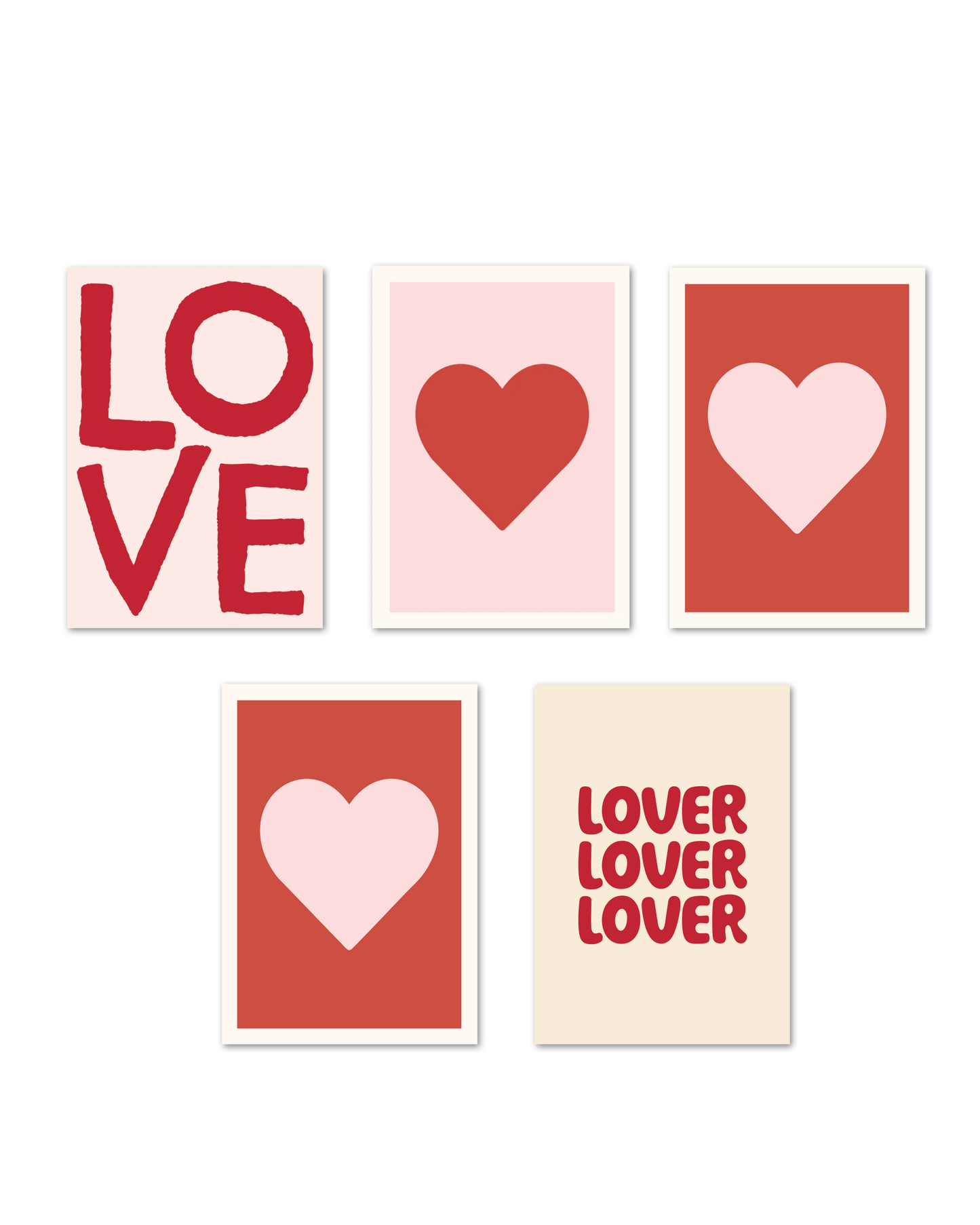 MIXED LOVERS GREETING CARD PACK (5 cards)