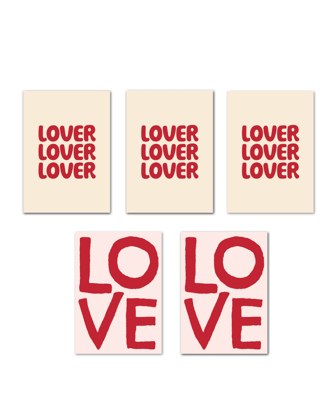 LOVE GREETING CARD PACK (5 cards)
