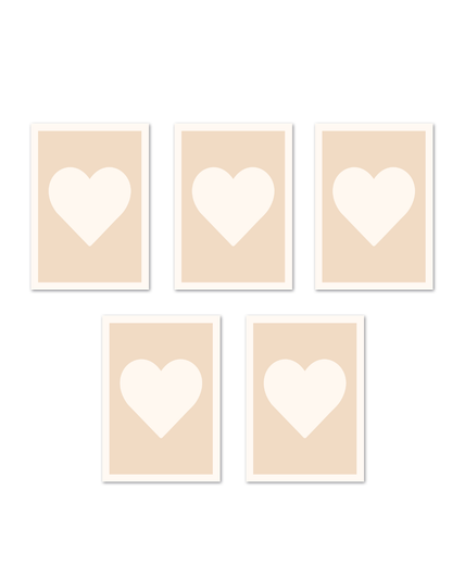 OAT HEART GREETING CARD PACK (5 cards)