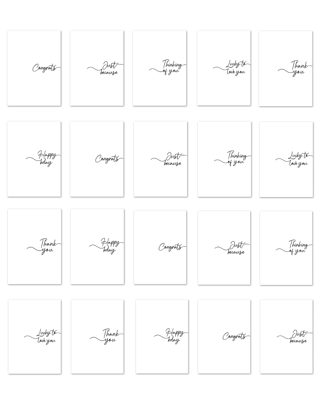MINIMALIST ALL SEASONS (20 cards)