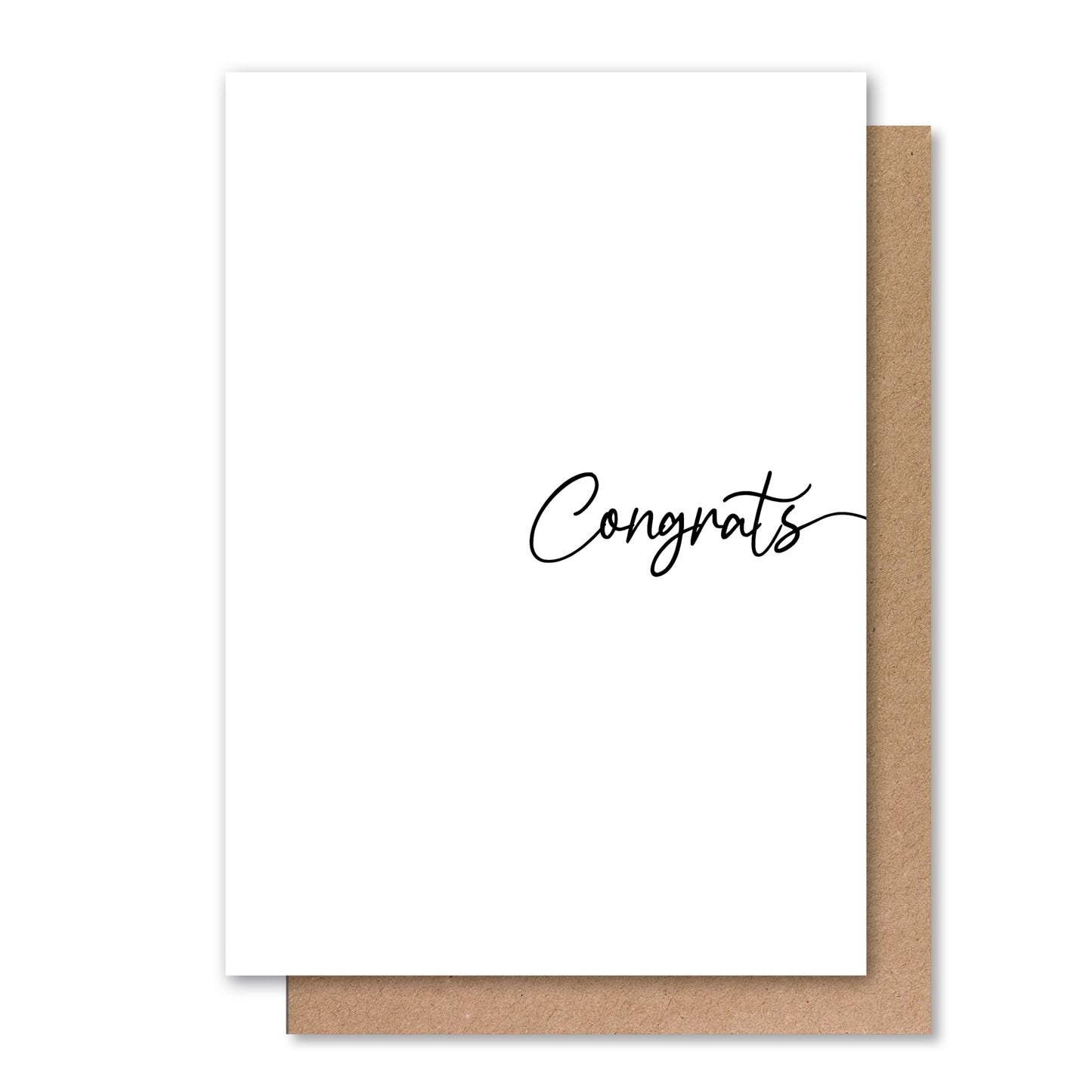 CONGRATULATIONS GREETING CARD - WHITE