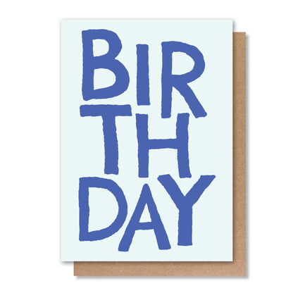 HAPPY BIRTHDAY GREETING CARD BLUE