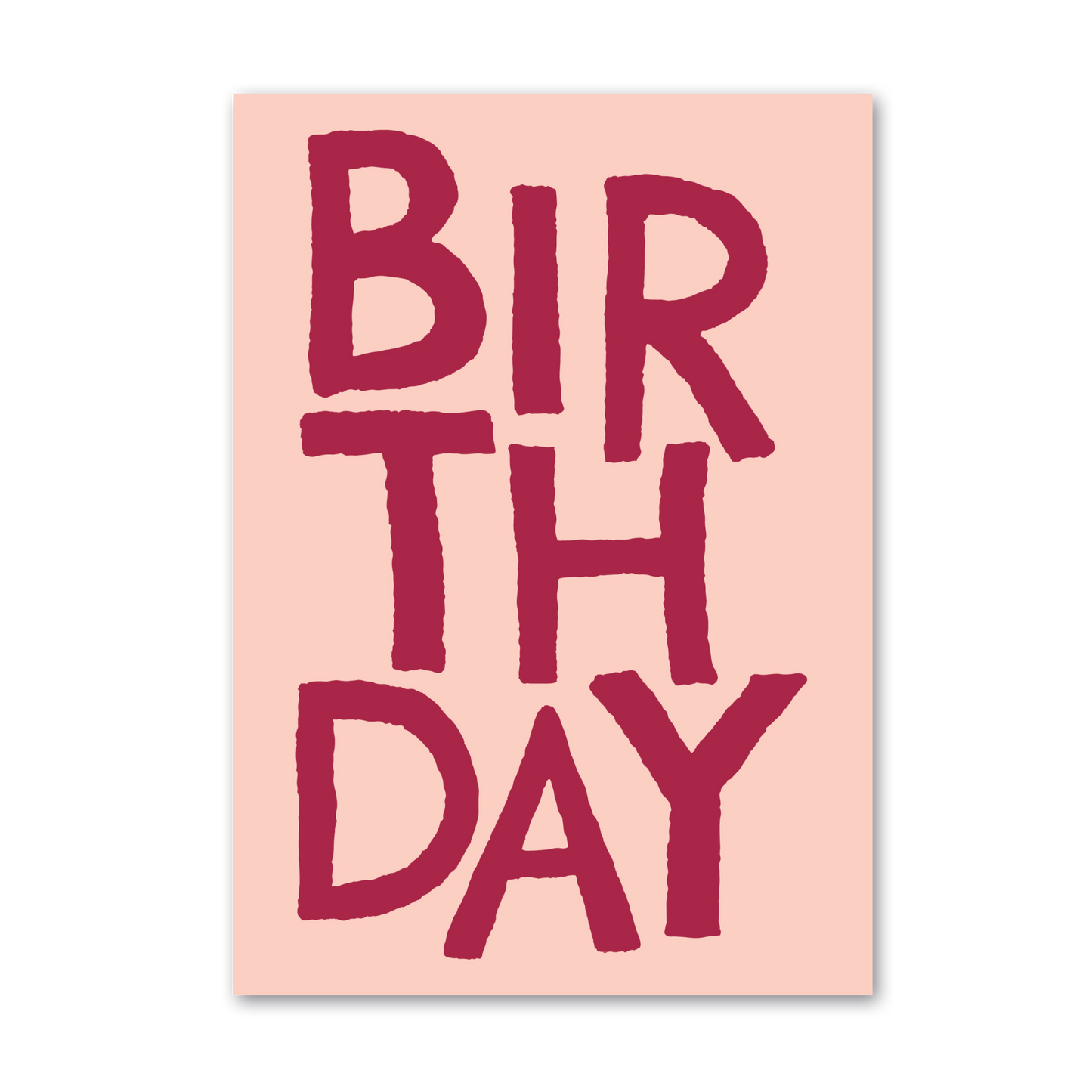 HAPPY BIRTHDAY GREETING CARD PINK