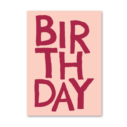 HAPPY BIRTHDAY GREETING CARD PINK