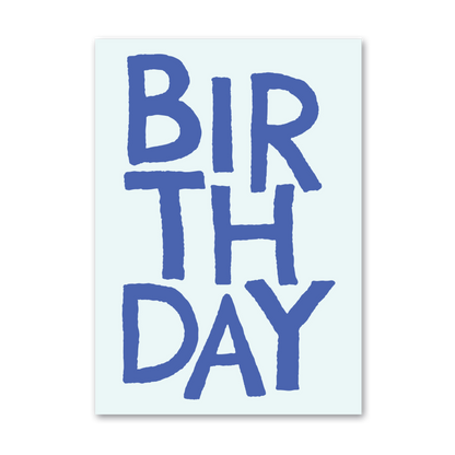 HAPPY BIRTHDAY GREETING CARD BLUE