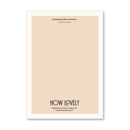 LOVE HEART GREETING CARD - OAT