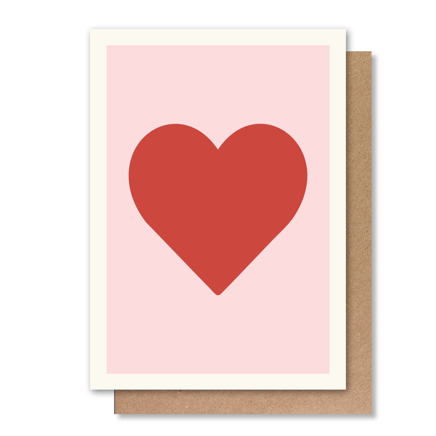 LOVE HEART GREETING CARD - PINK