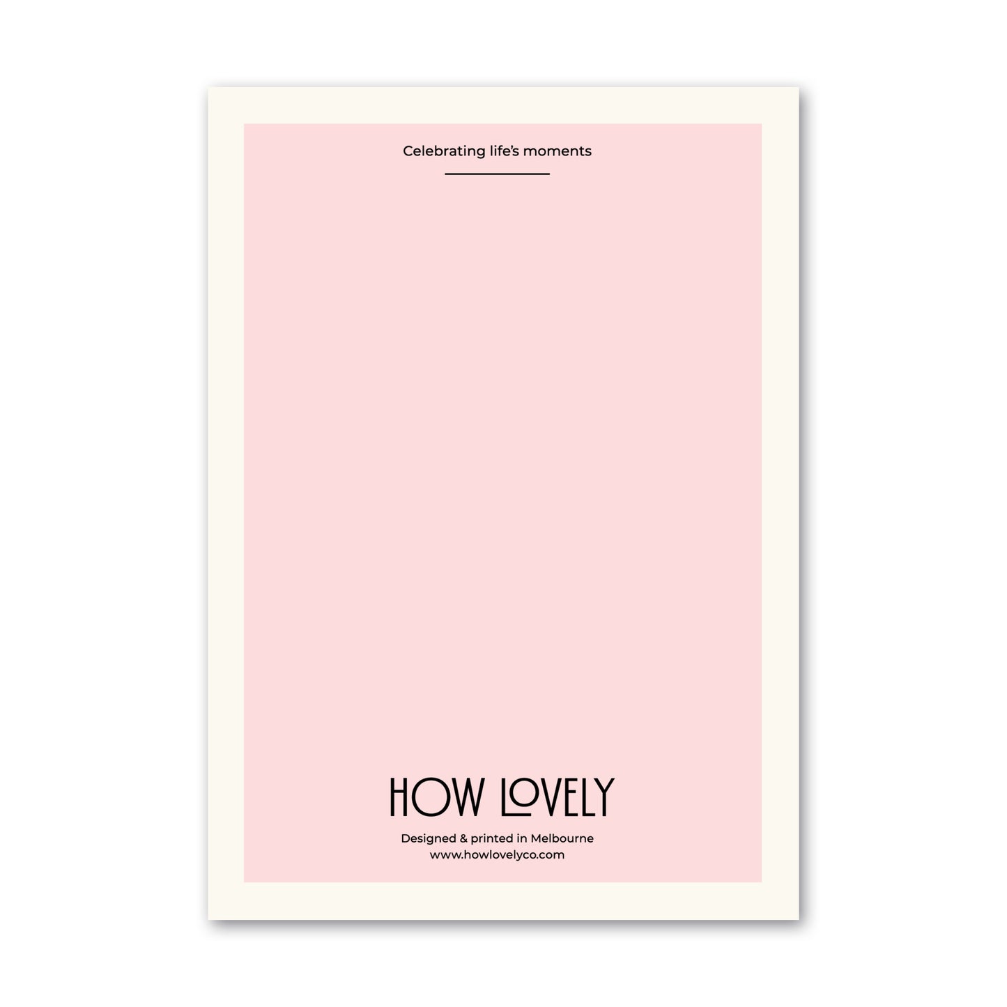 LOVE HEART GREETING CARD - PINK