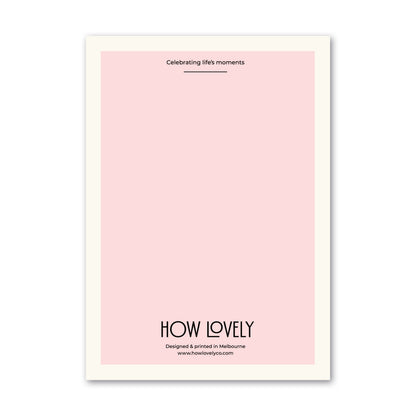 LOVE HEART GREETING CARD - PINK