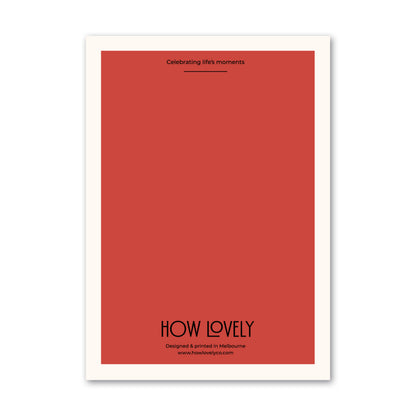 LOVE HEART GREETING CARD - RED