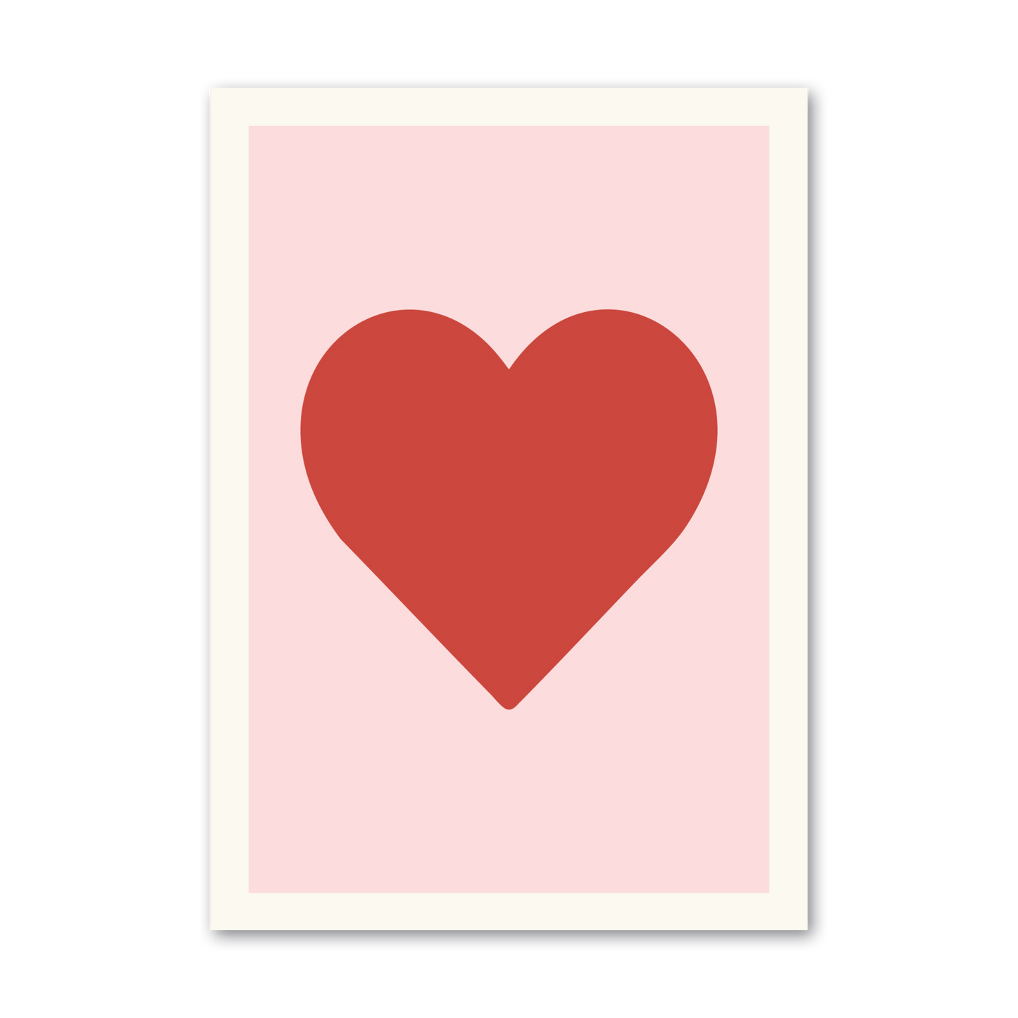 LOVE HEART GREETING CARD - PINK