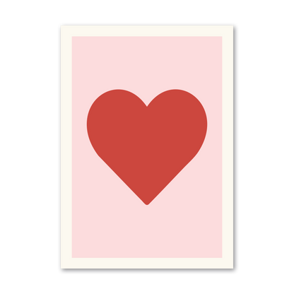 LOVE HEART GREETING CARD - PINK