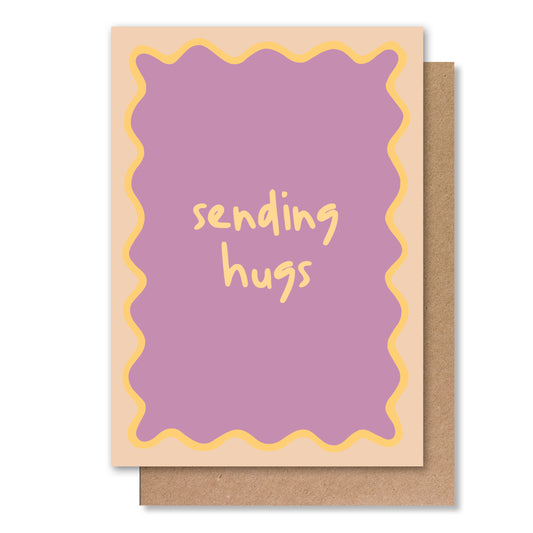 SENDING HUGS GREETING CARD