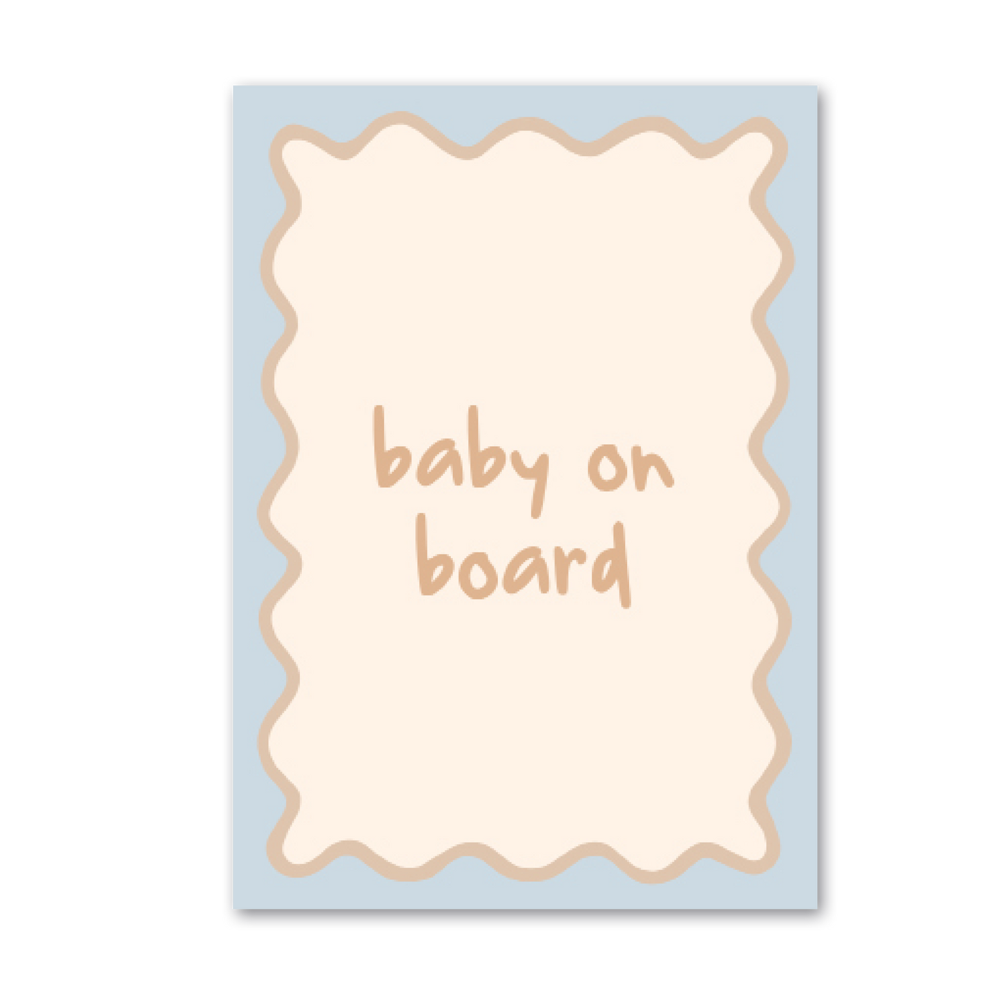 BABY ON BOARD - BLUE GREETING CARD