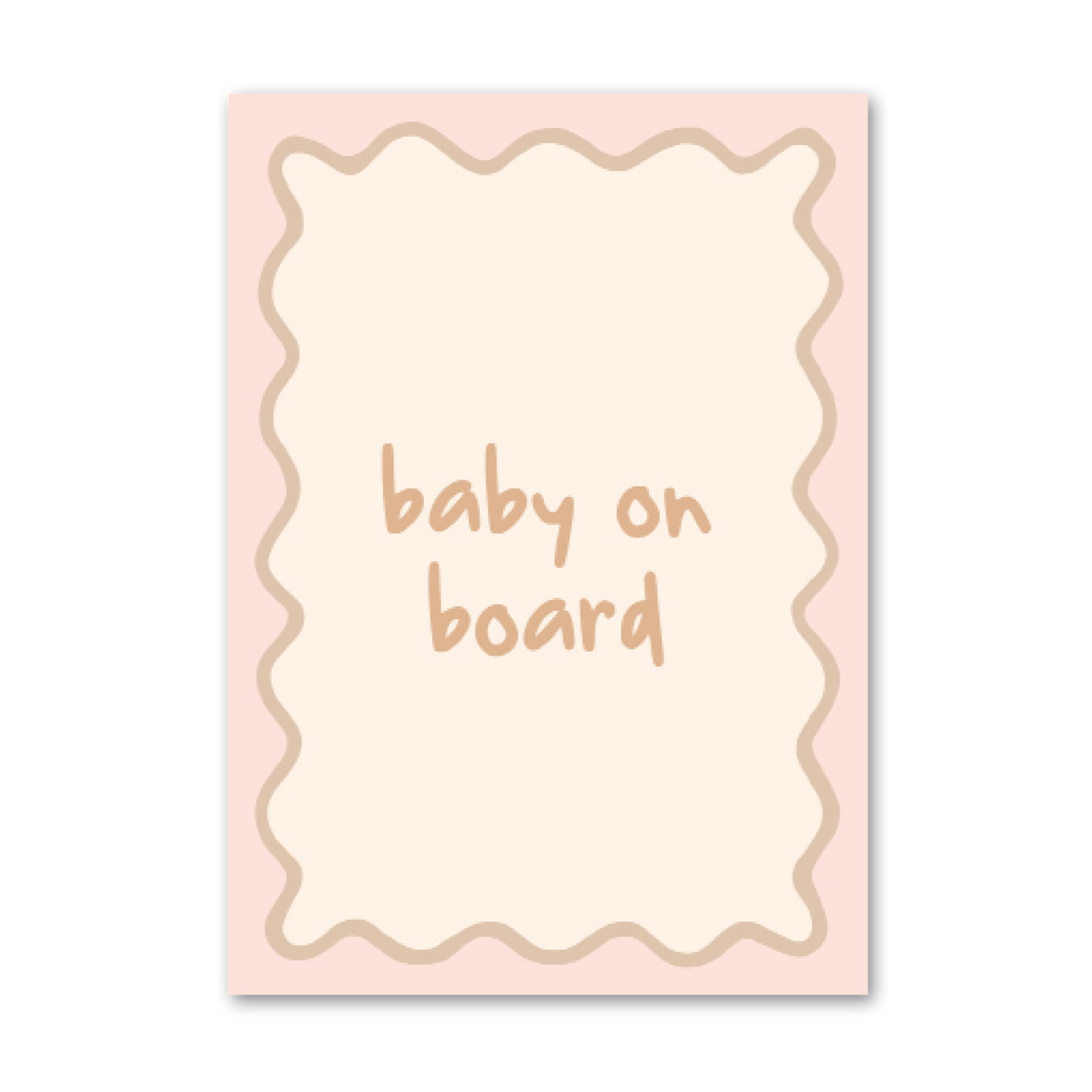 BABY ON BOARD - PINK GREETING CARD