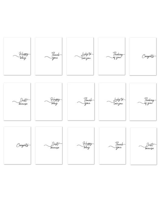 MINIMALIST GREETING CARD PACK (15 cards)