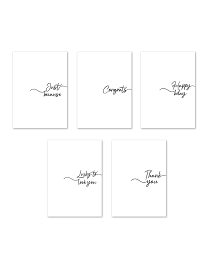 MINIMALIST GREETING CARD PACK (5 cards)