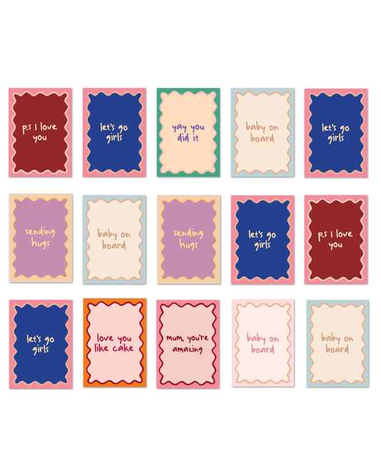 MIXED GREETING CARD PACK (15 cards)