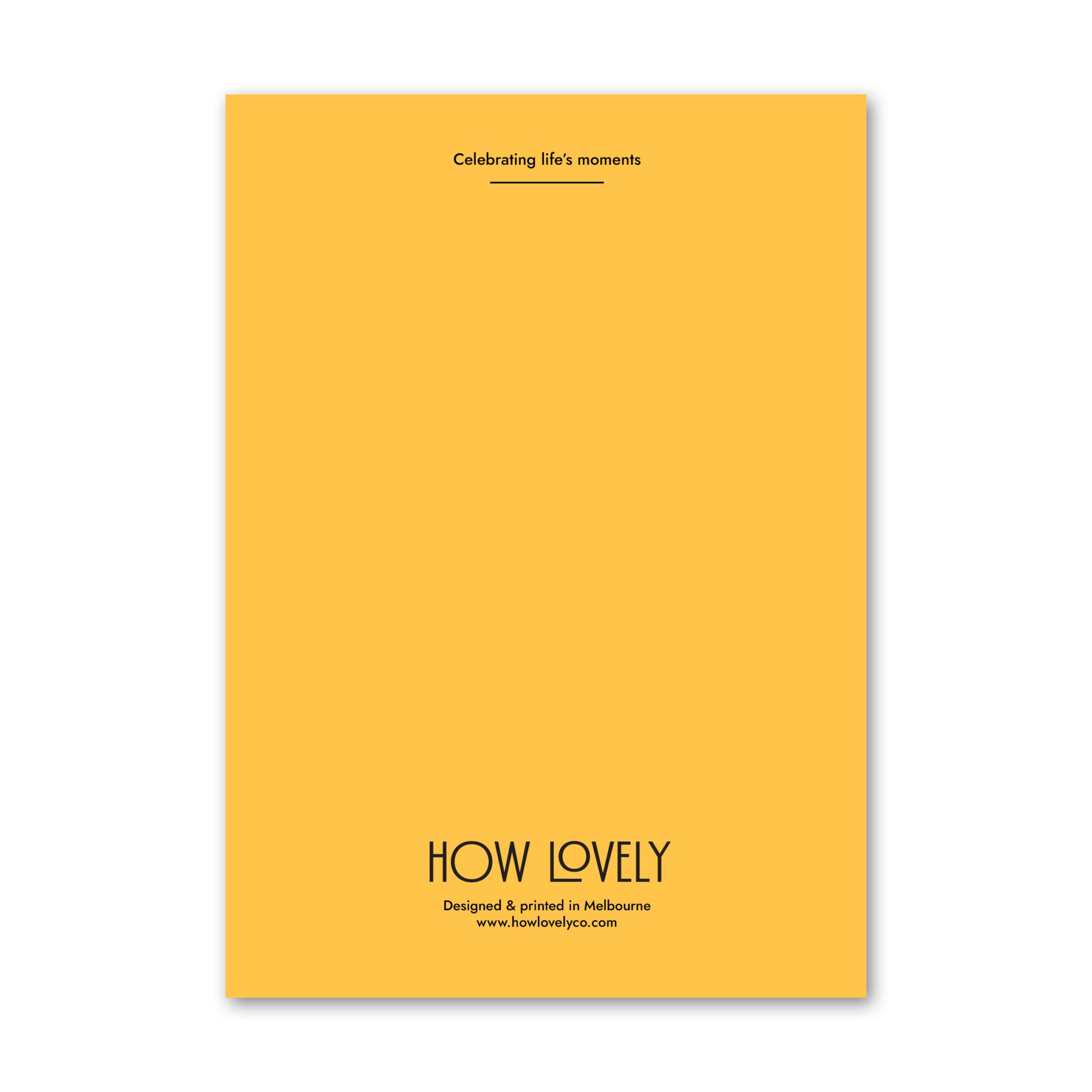 Back page of 'yay it's your bday' greeting card by How Lovely, perfect for birthdays
